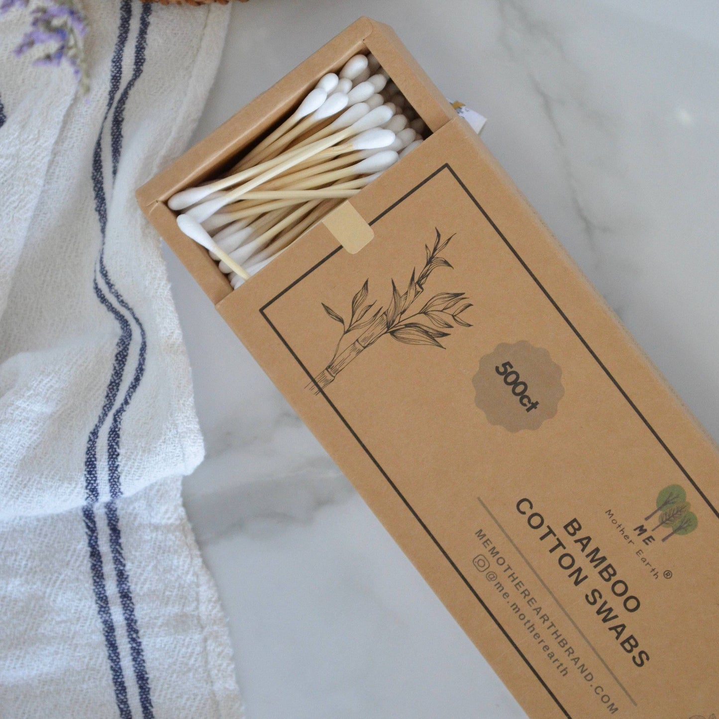 Bamboo Cotton Swabs 500ct