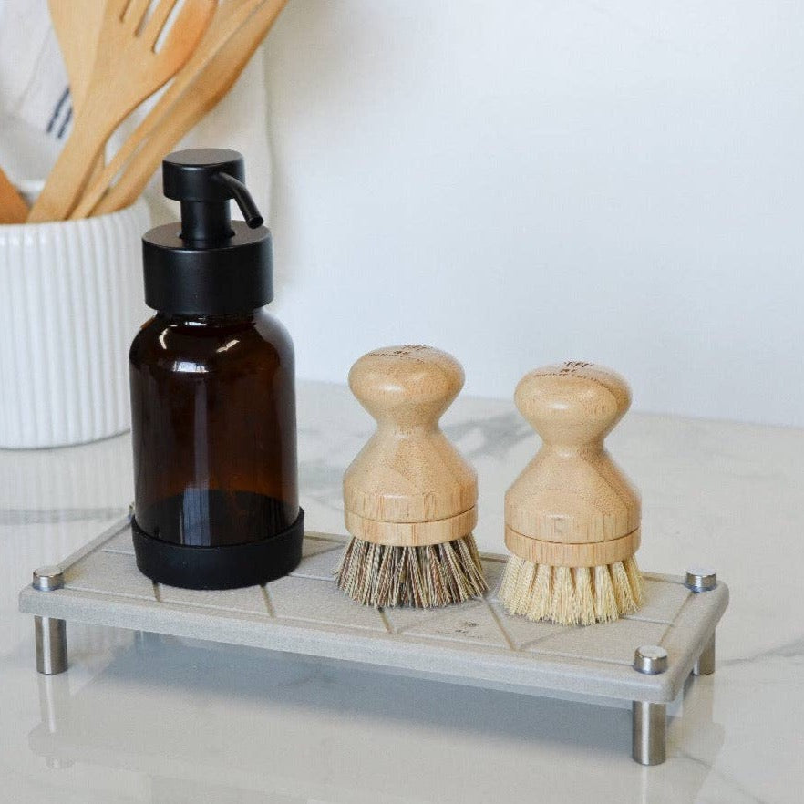 Quick-Dry Diatomite Sink Caddy: Light Gray
