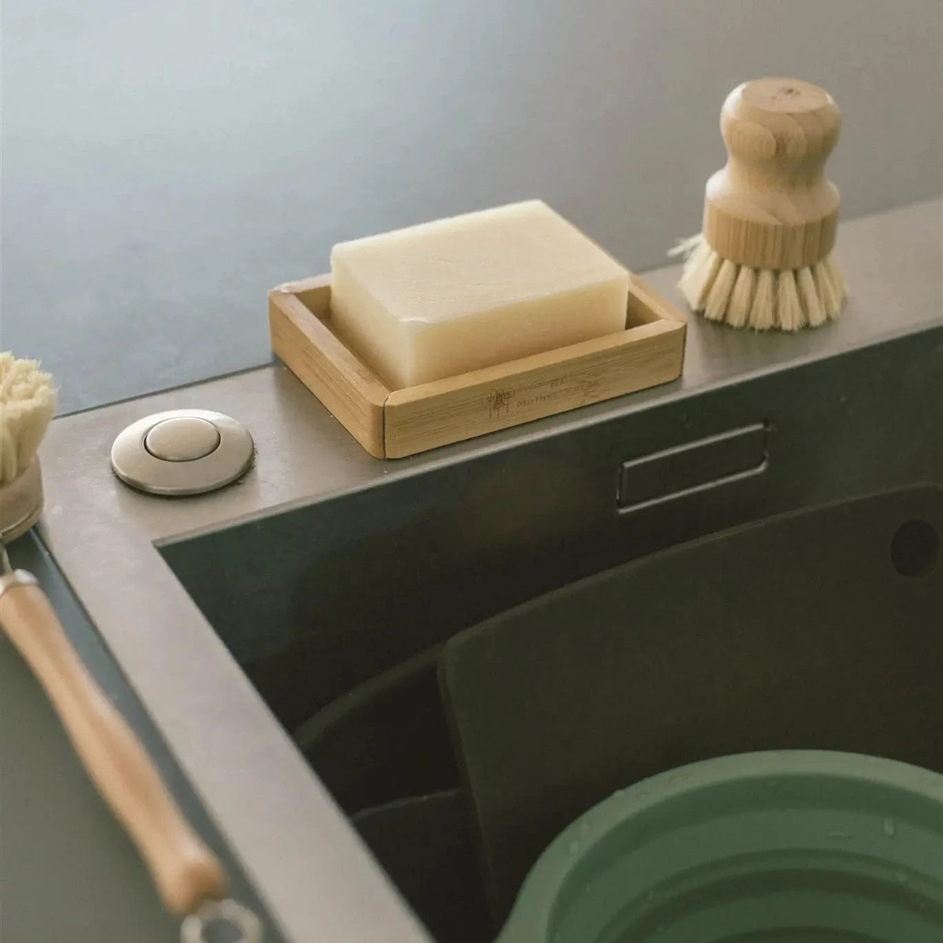 Dish washing bar by sink. Soap bars for dishes. Citrus, Lavender Lemon, and Unscented. Plastic free, sustainable