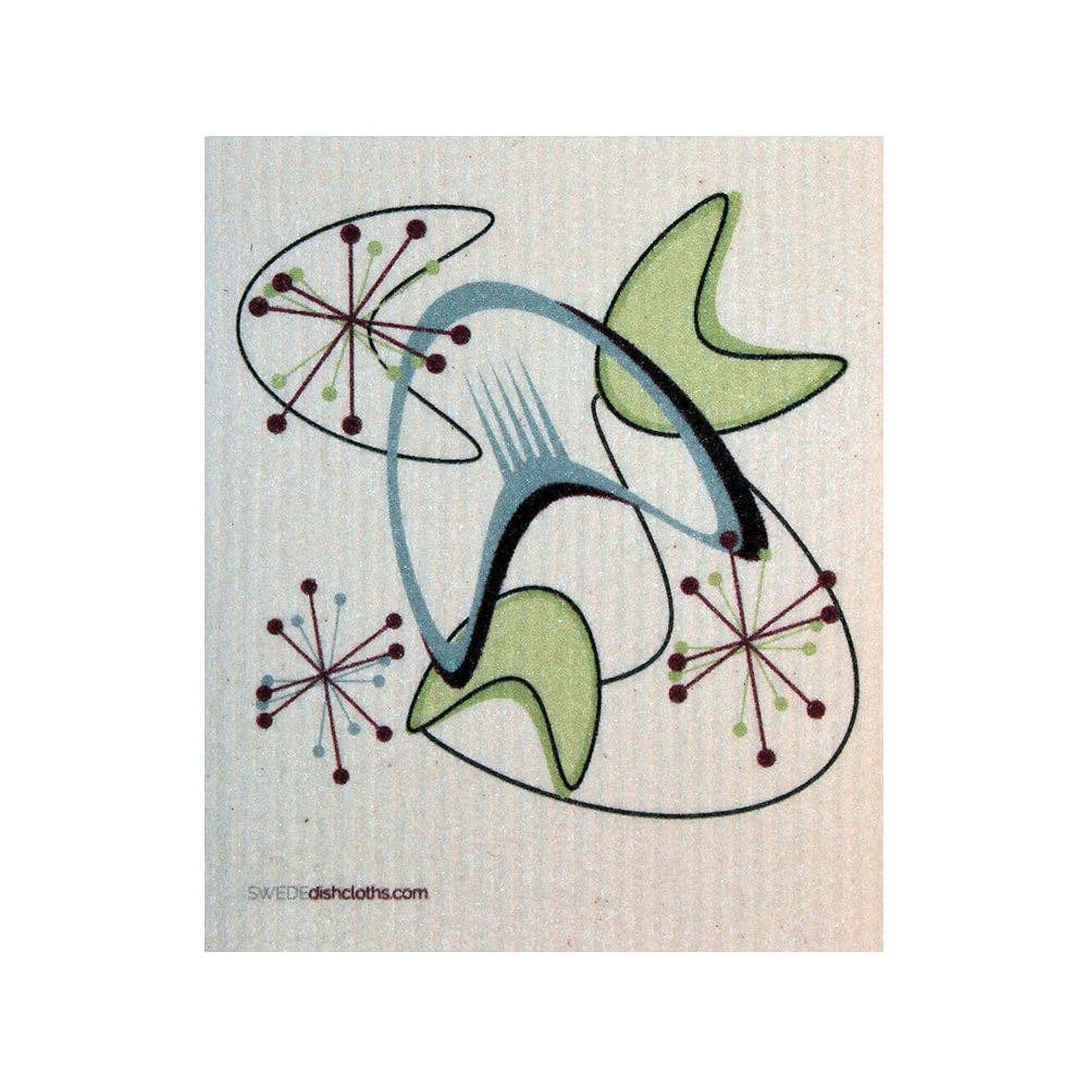 Mid century art Swedish dishcloth