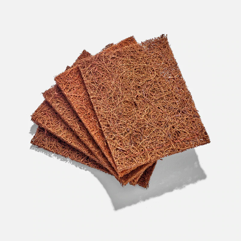 Biodegradable Coconut Kitchen Scourers- 5 Pack, Zero Waste Dish Scrubb