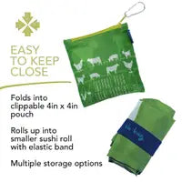 foldable or rollable re-usable shopper