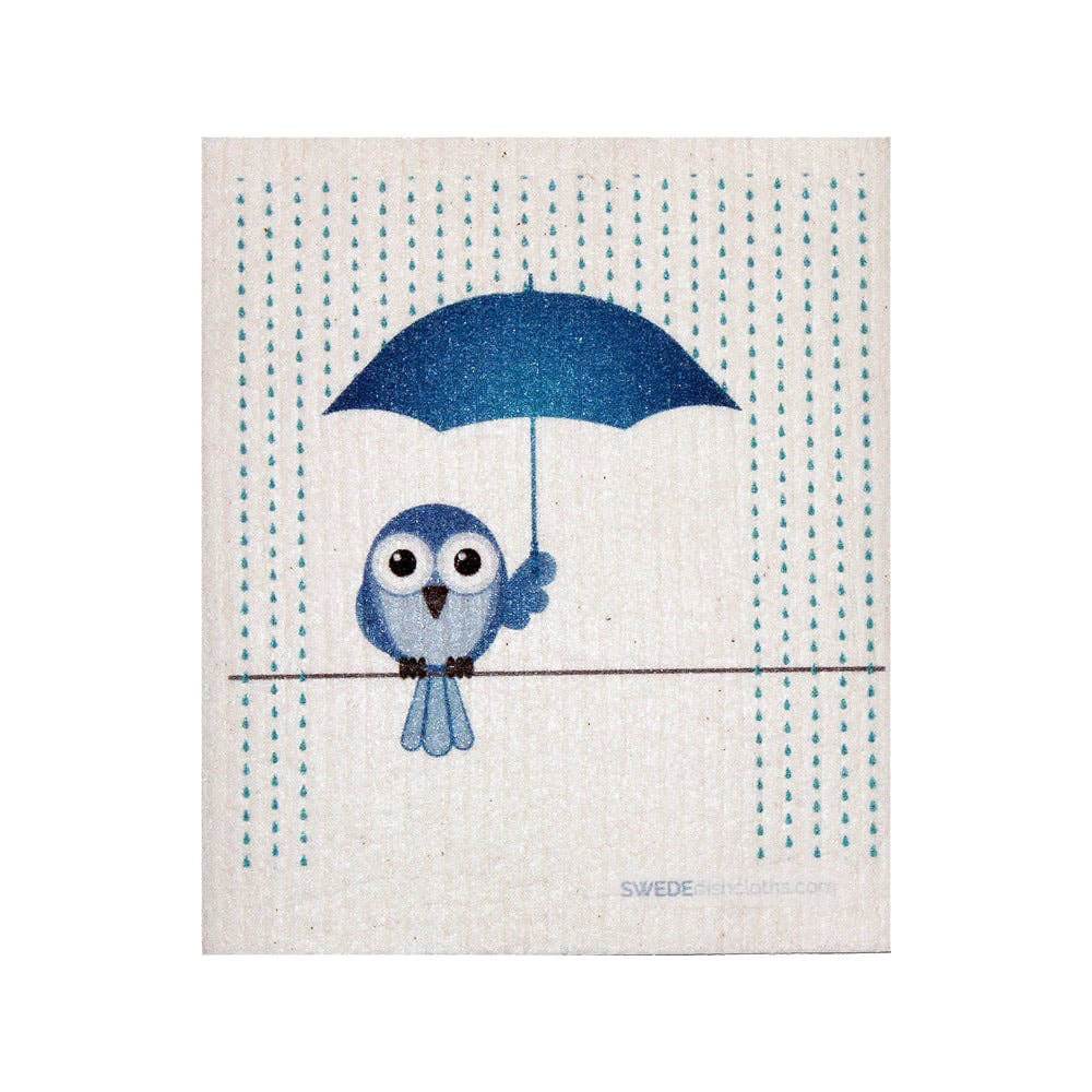 Swedish Dishcloth Bluebird in the Rain