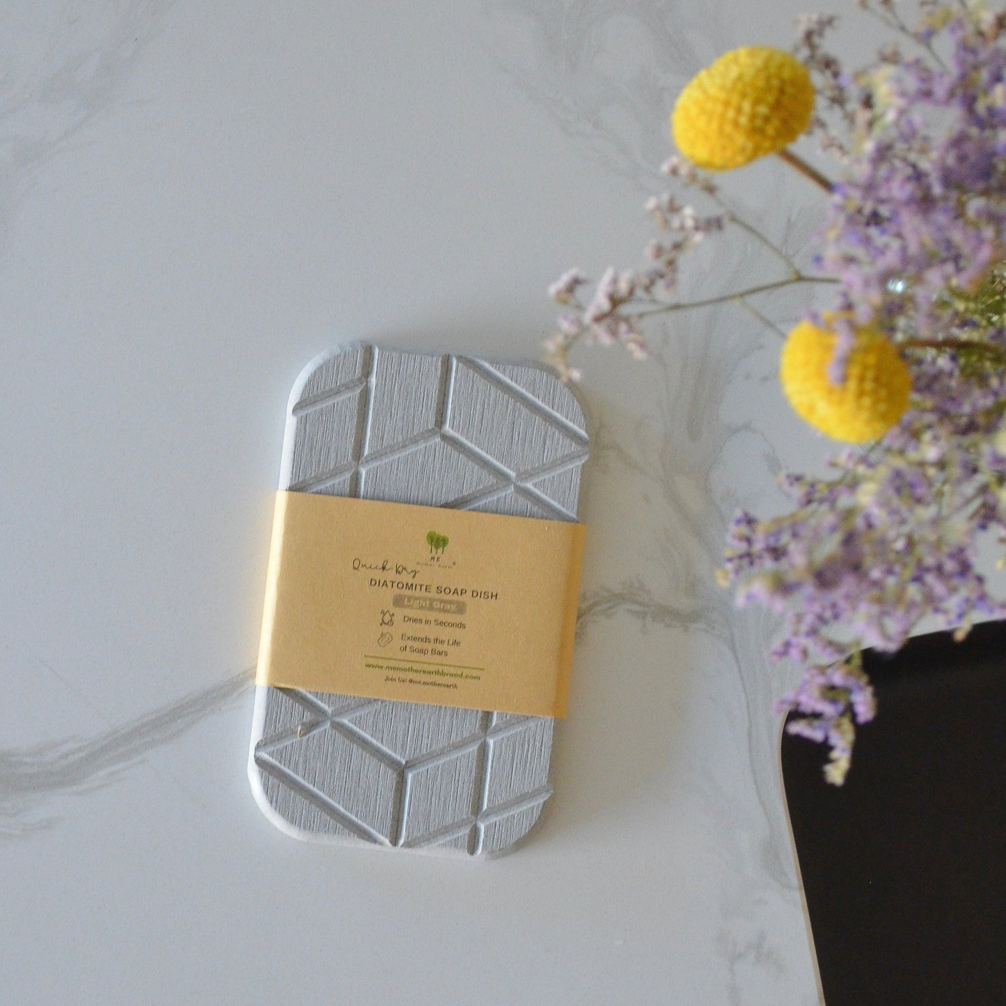 Geometric Quick-Dry Diatomite Soap Dish | Zero Waste | Eco