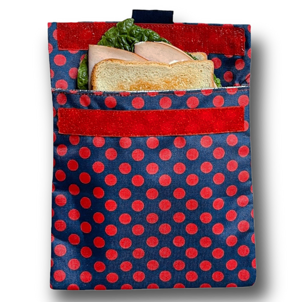 Reusable Sandwich Bag & Snack Bag Zesty Polka Dot World of Your Choice