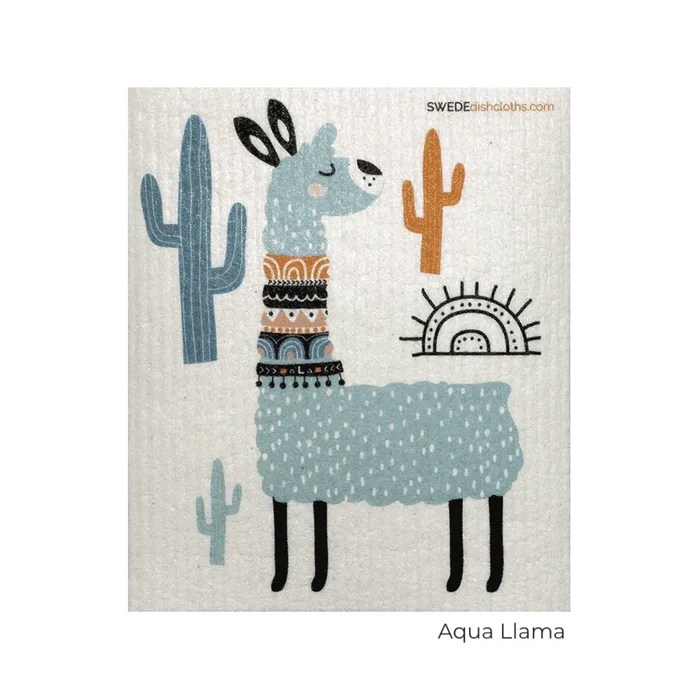 Aqua Lama. Swedish Dishcloth