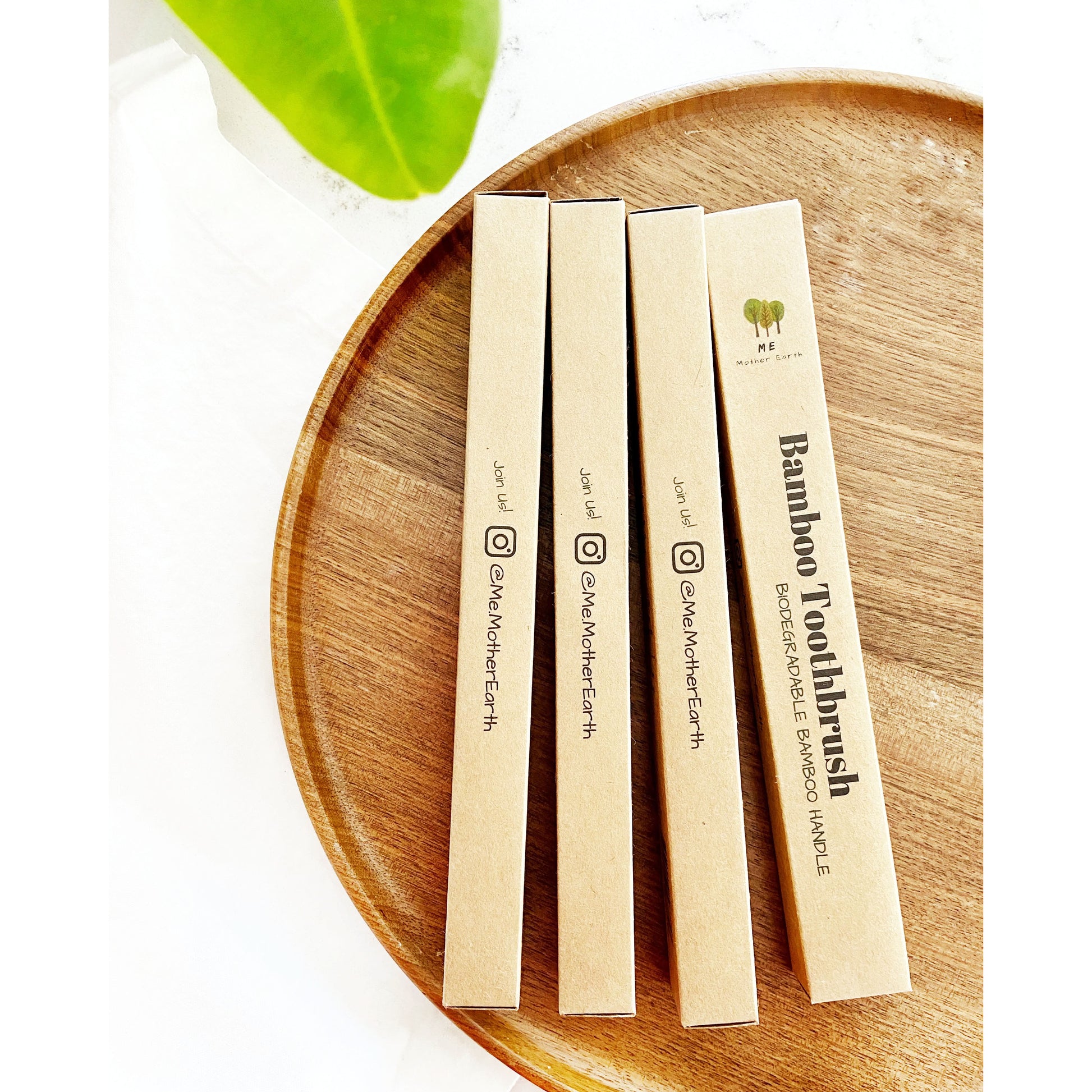 Individual cardboard packaging for Sustainable toothbrushes - Bamboo and charcoal