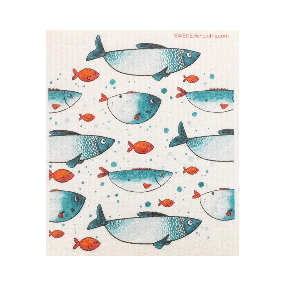 Cleaning Cloth School of Fish Design