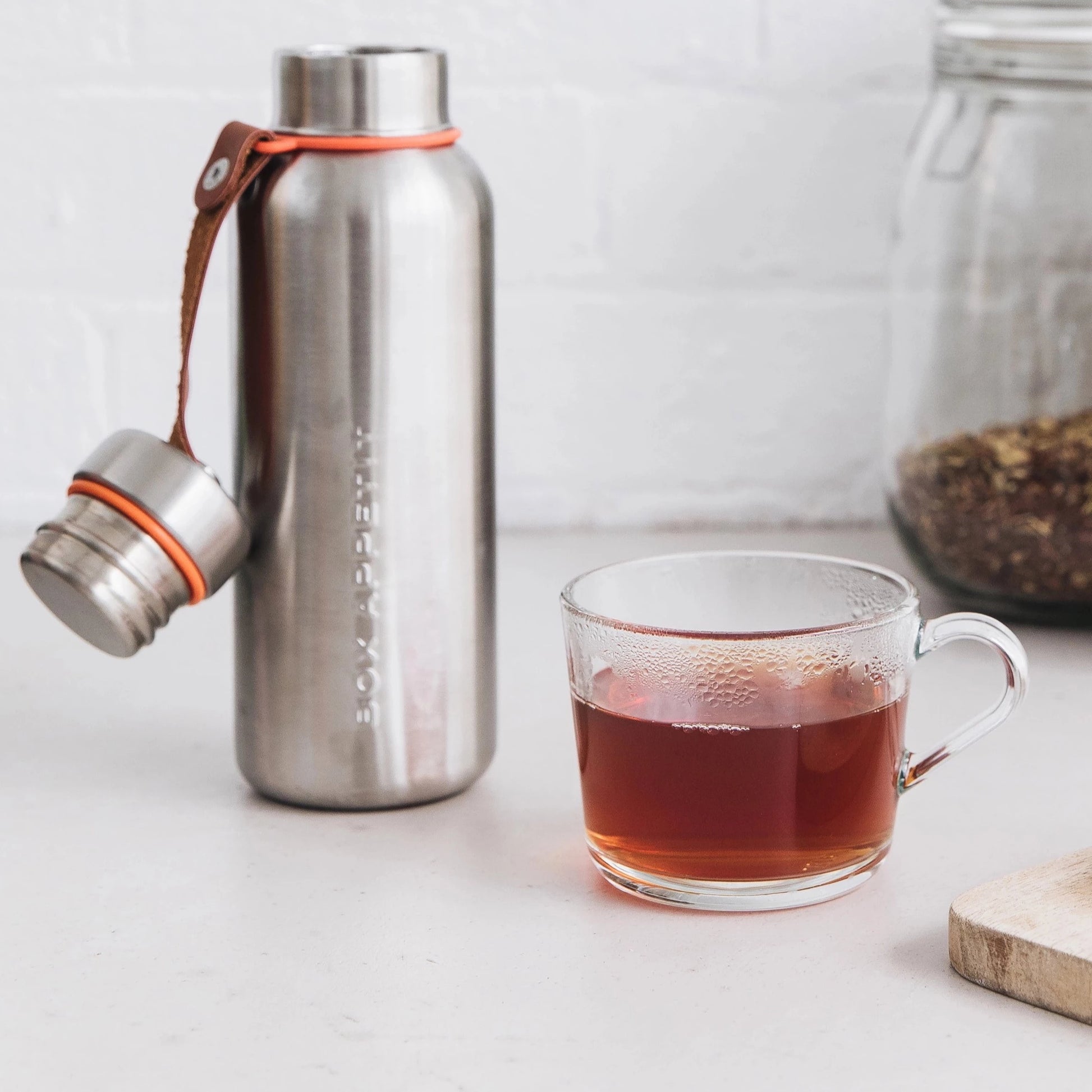 Tea time.  Insulate water bottle Stainless steel