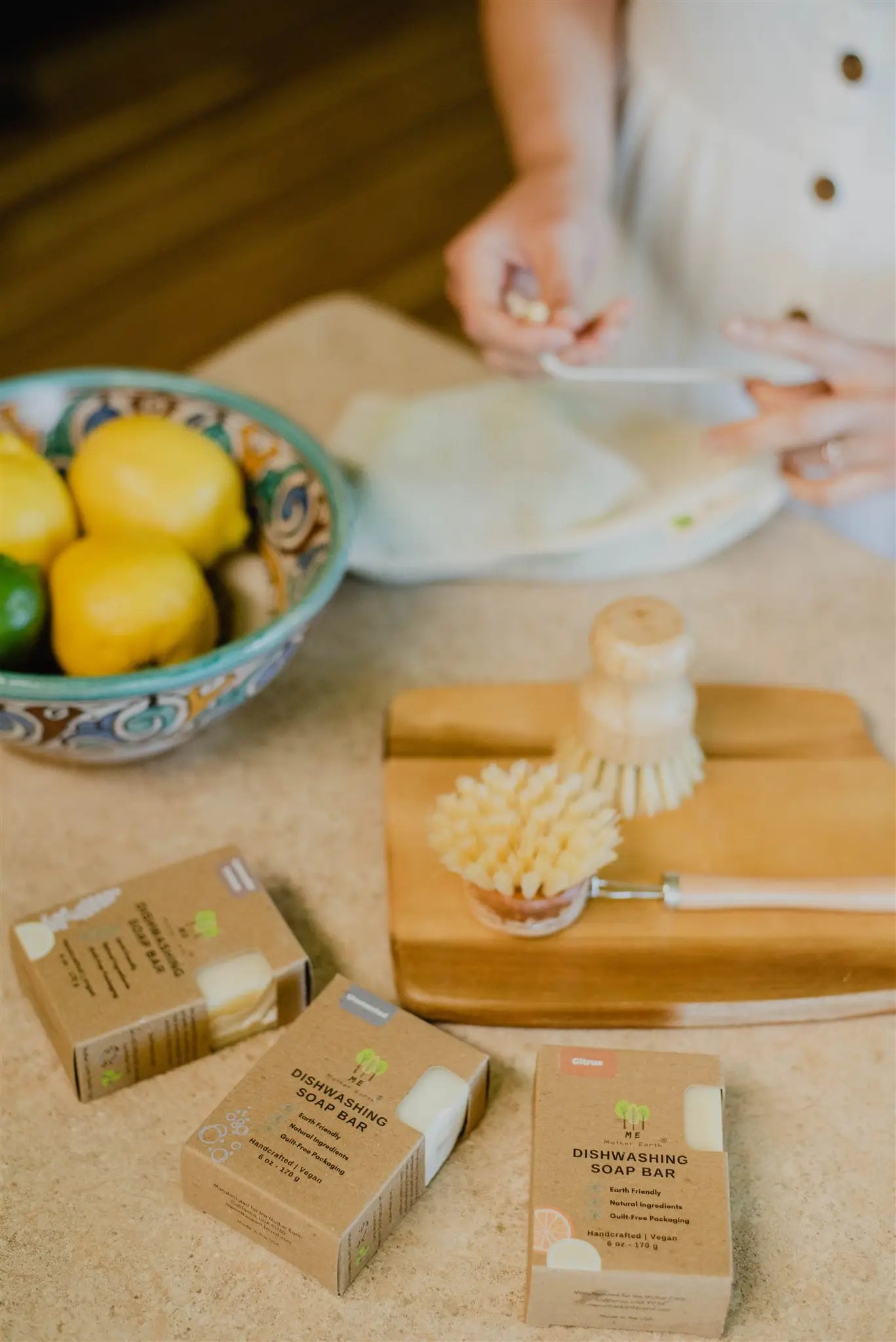 Soap bars for dishes. Citrus, Lavender Lemon, and Unscented. Plastic free, sustainable